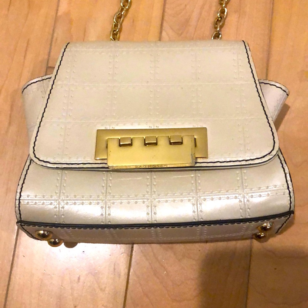 ZAC Zac Posen leather ivory satchel